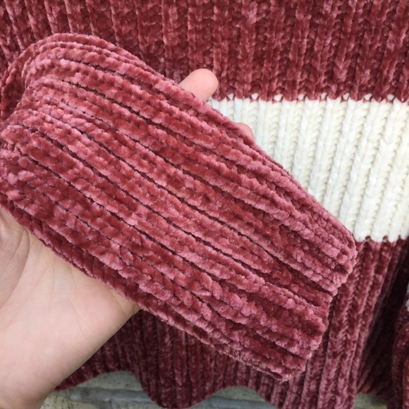 NWT PACSUN Striped Chenille Sweater - Picture 4 of 7